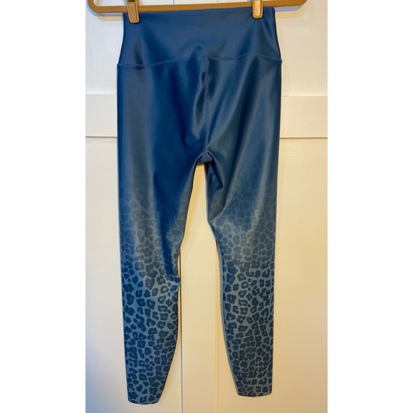 Good American Tonal Ombré Leggings - Sky Blue Leopard Print - Size 2 * WJ18 - Picture 3 of 8